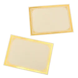 Papier vierge pour certificat et récompense A4, 30 pièces, pour cérémonie de remise de diplôme, bureau, école (feuille d'or 250g) 
