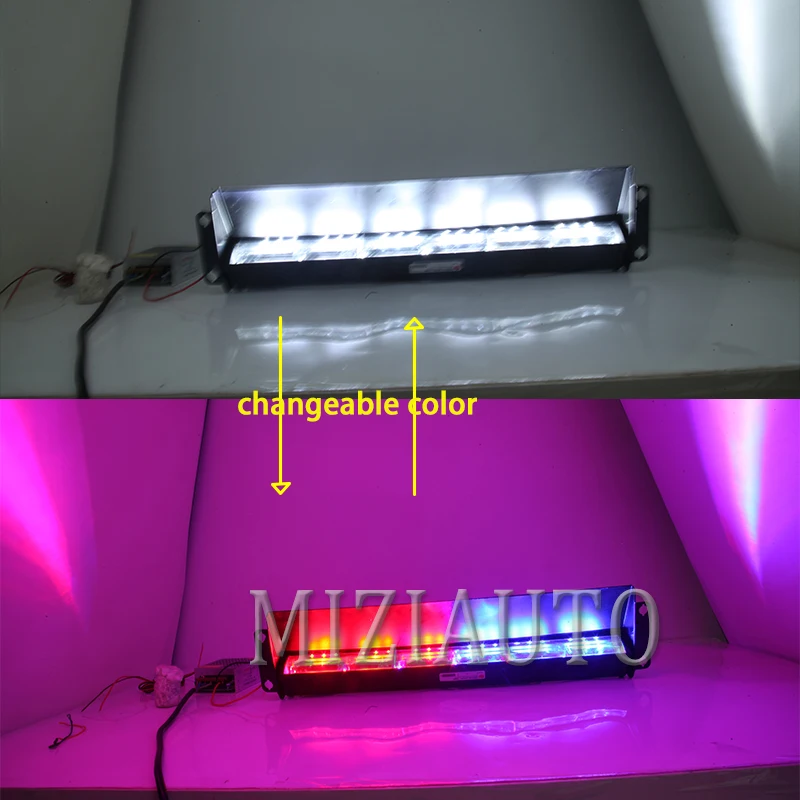 Redblue change white MIZIAUTO 6 светодиодный автомобильный полицейский стробоскоп вспышка тире Аварийная сигнализация световая сигнальная лампа красный синий сменный белый - Цвет: Redblue change white