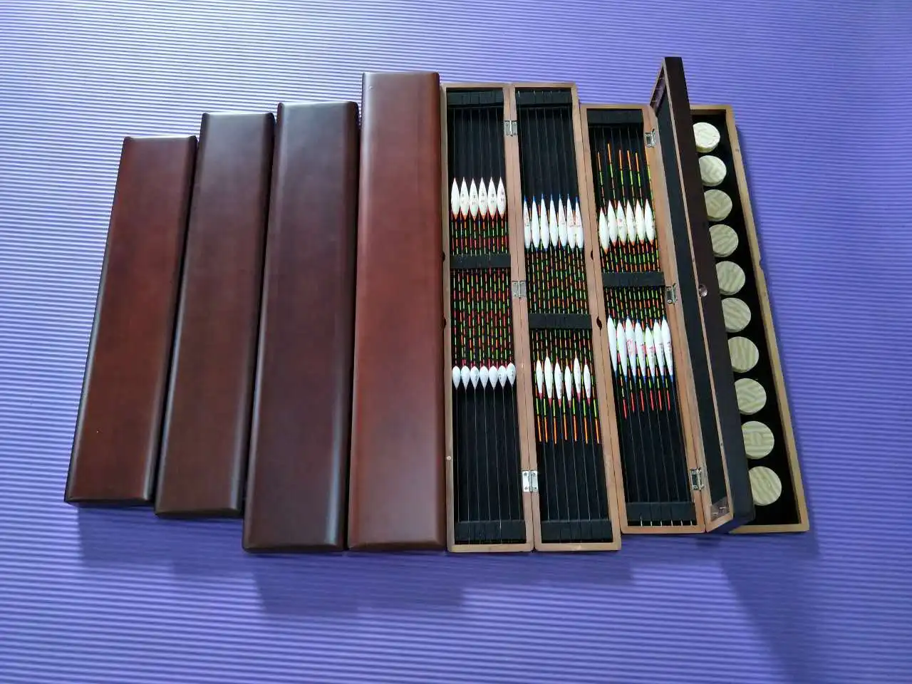 

Three-in-One Floating Box Paulownia Float Kit Box Wood Mainline Three Layer Cable Box Solid Wood Buoy Box