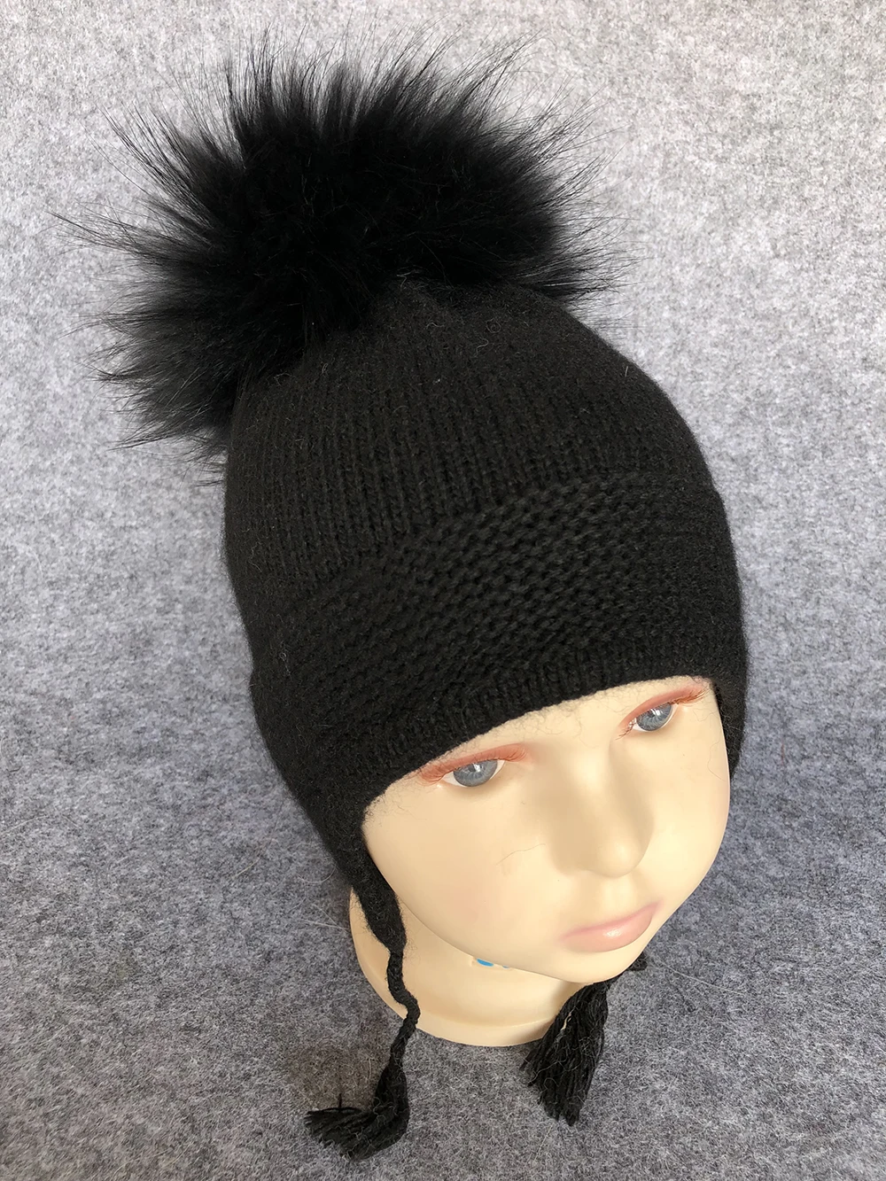 Baby Child PomPom Beanie Hats Cute 