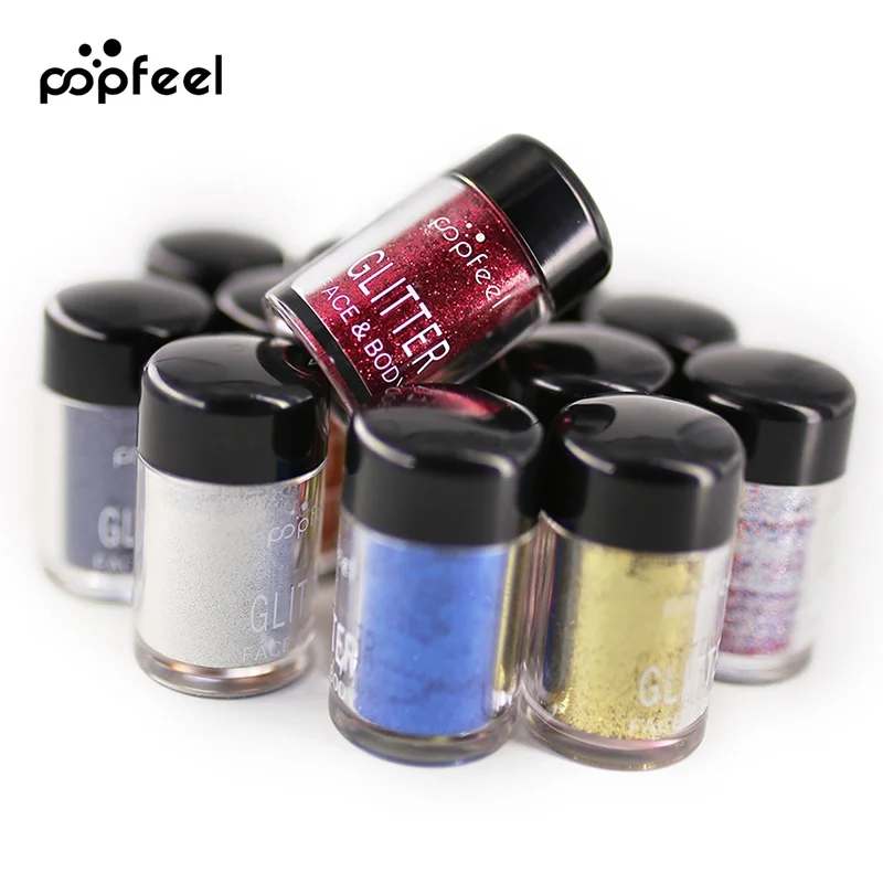 Popfeel 12 шт./компл. блестящие тени для век Косметика Макияж Diamond Loose средства ухода пигмент женская косметика MKXJ