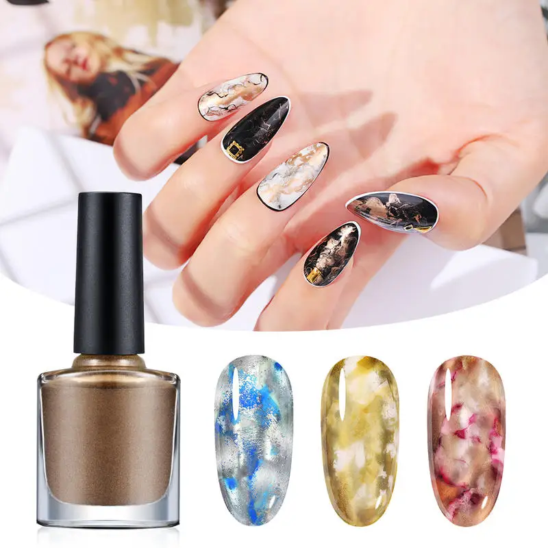 Belen Metallic Blossom Nail Liquid Fast Air Dry Blooming Polish Rose Gold Art Painting Varnish Manicure 10ml | Красота и здоровье