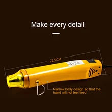 MF300L 220 В 300 Вт горячий воздушный пистолет 5 секунд нагрева DIY Изготовление пластиковый пистолет с основанием термостойкий горячий воздушный пистолет домашний DIY электроинструменты