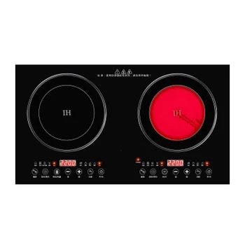

Double - stove induction cooker embedded household double-head electric ceramic stove intelligent black magnetic ceramic