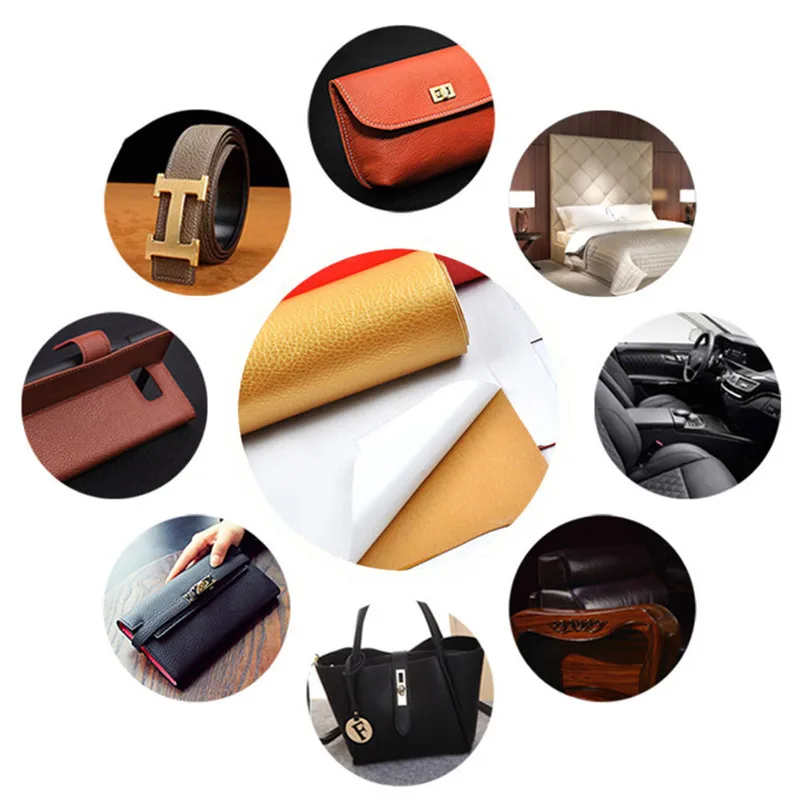 Self-Adhesive PU Leather Repair Patch - 20x30cm Synthetic Imitation Leather Sheet