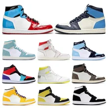 Оригинальные баскетбольные кроссовки с 1 высоким каблуком OG Travis Scotts, Человек-паук, 1 s, топ 3, мужские кроссовки для дома, Королевский синий цвет, спортивные кроссовки UNC, дизайнерские кроссовки