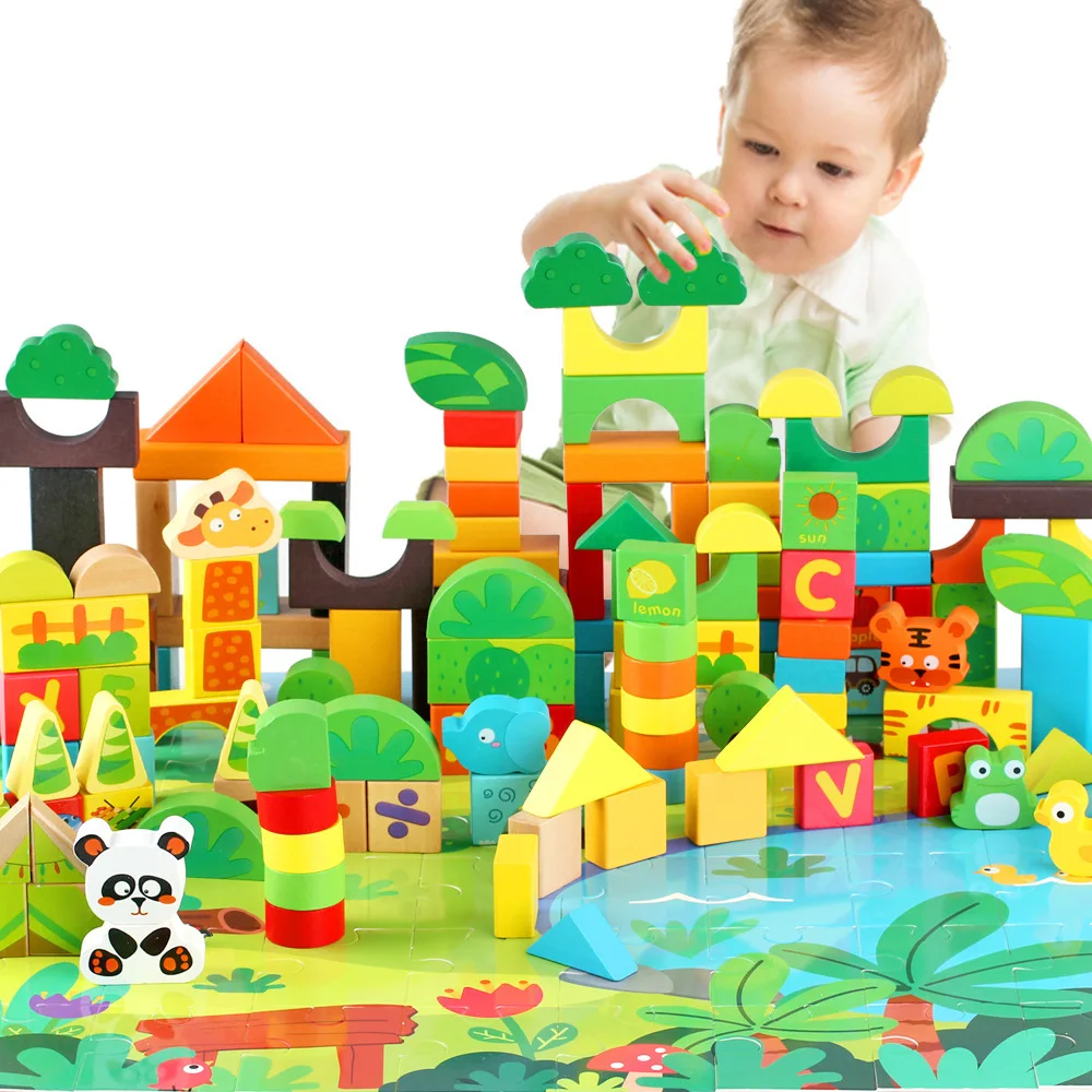 

Factory Sales GIRL'S Building Blocks Toy 1-2 a Year of Age Baby Girls 3-6-Year-Old Infant Wooden Children Early Childhood Educat