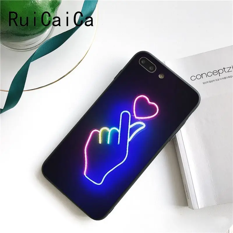 Black background fluorescent small pattern font neon