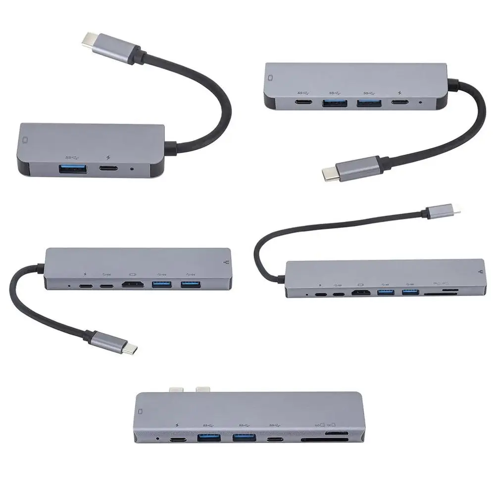 3 в 1 концентратор Tpye-C к Micro USB 3,0 2,0 HDMI Thunderbolt сплиттер адаптер совместимый для MacBook Pro для samsung