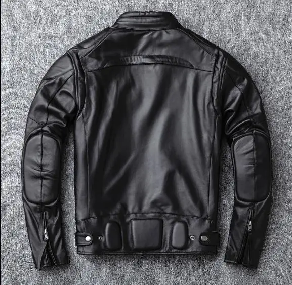 no skull YR!. Распродажа. Двигатель марки, стильная кожаная куртка для мужчин. Зимняя теплая черная куртка из натуральной коровьей кожи. Классическая байкерская куртка с черепом - Цвет: no skull