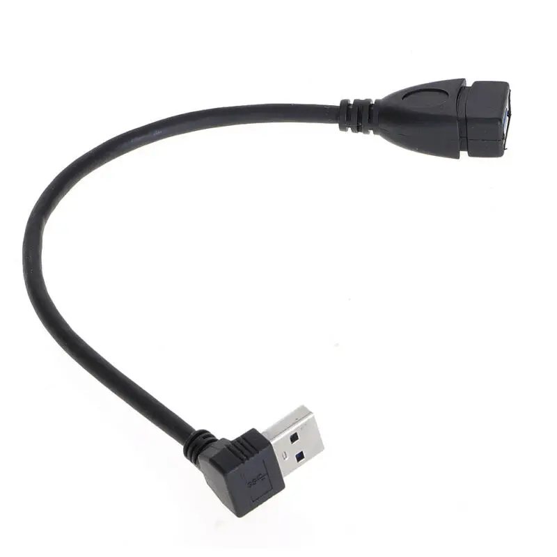 Кабель USB 3,0 с удлинителем «Папа-мама», кабель «вверх»/«вниз»/«вправо»/«влево», 23 см, черный