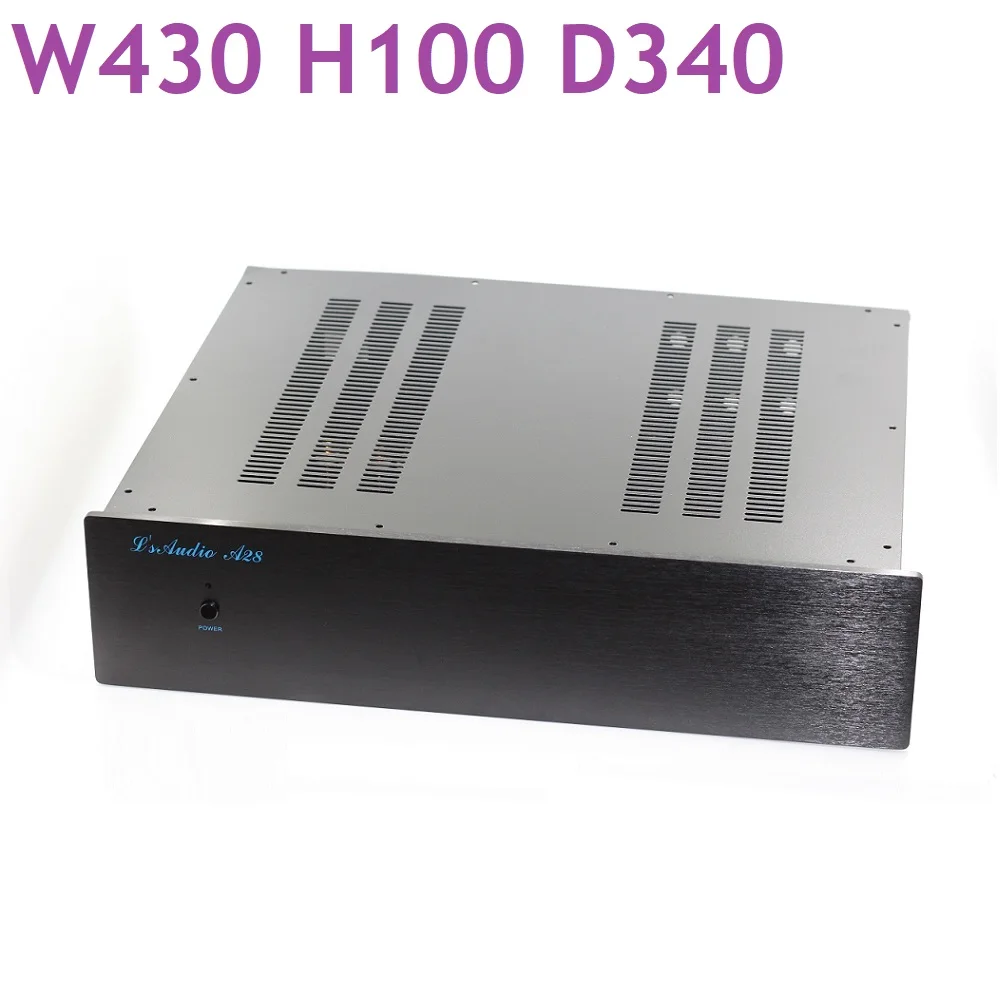 

W410 H100 D340 Preamp Tube Amplifier Housing DIY Aluminum Shell Home Audio DAC Decoding Case Hifi Hi End Rear Class Cabinet PSU