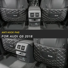 Защитный чехол на заднюю часть сиденья, кожа, анти-удар, коврик, подушка, внутренние аксессуары для Audi Q5 FY, уход за автомобилем