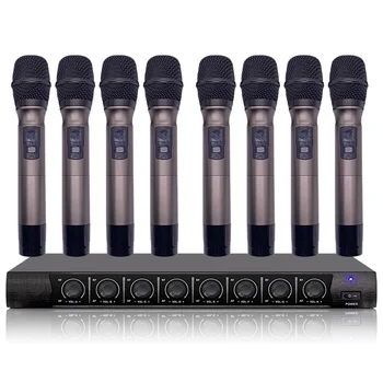

Professional wireless microphone 8-channel handheld microphone for large and small speech school speech church microphone
