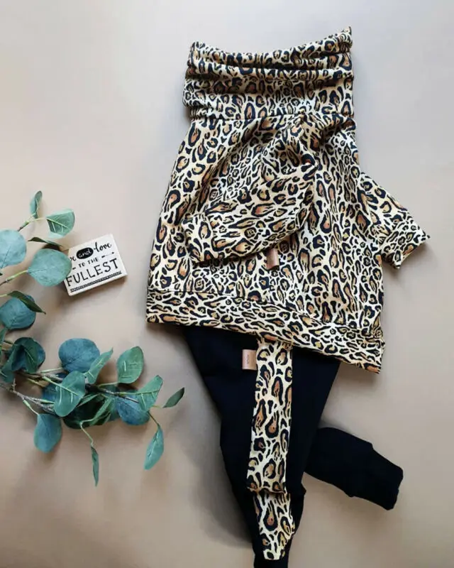 Модные комплекты одежды для новорожденных и маленьких девочек, Леопардовый топ с капюшоном и длинными рукавами, свитер и штаны, осенняя одежда