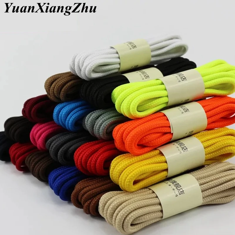 Round Boot Laces Durable Polyester Shoe laces Solid Classic Shoelaces for Boots Sneakers 21 Color 70 90 120 150CM 1Pair shoe laces shoe accessories
