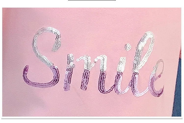 Boutique Kid Clothing 2020 Spring Little Girls School Dress Cotton O neck Sweater Dress Pink Long Sleeve Letter Dresses for Teen (5)