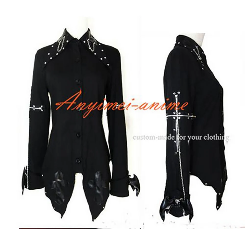 

Модная черная хлопковая рубашка для косплея fondcosplay tripp в стиле хип-хоп, Готическая Лолита, панк-мода, пальто по индивидуальному заказу [CK1014]