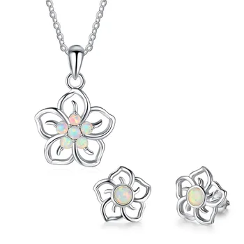 

Pretty Cherry Design Pendant Necklace and Earrings Feminine Birthstone Jewelry Set
