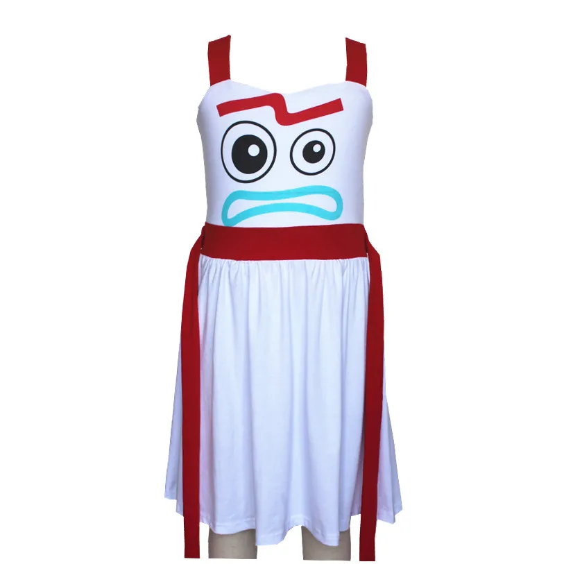 forky Костюм на Хэллоуин для девочек; платье с открытым носком; удобная мягкая детская одежда для костюмированной вечеринки в стиле «История игрушек»; вечерние платья принцессы с инопланетянами; платье Базза Джесси на день рождения - Цвет: forky