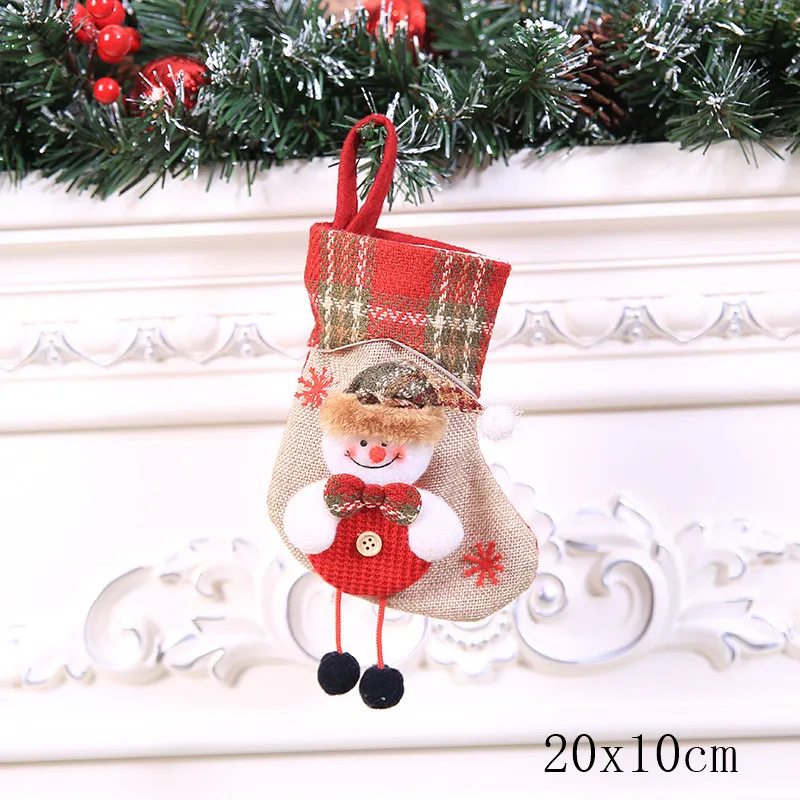 style 9-30-snowman Подарки на год, сумка, Рождественский чулок, рождественские украшения для дома, Navidad, носки, Natal Tree Decoration Noel, сделай сам, поставки - Цвет: style 9-30-snowman