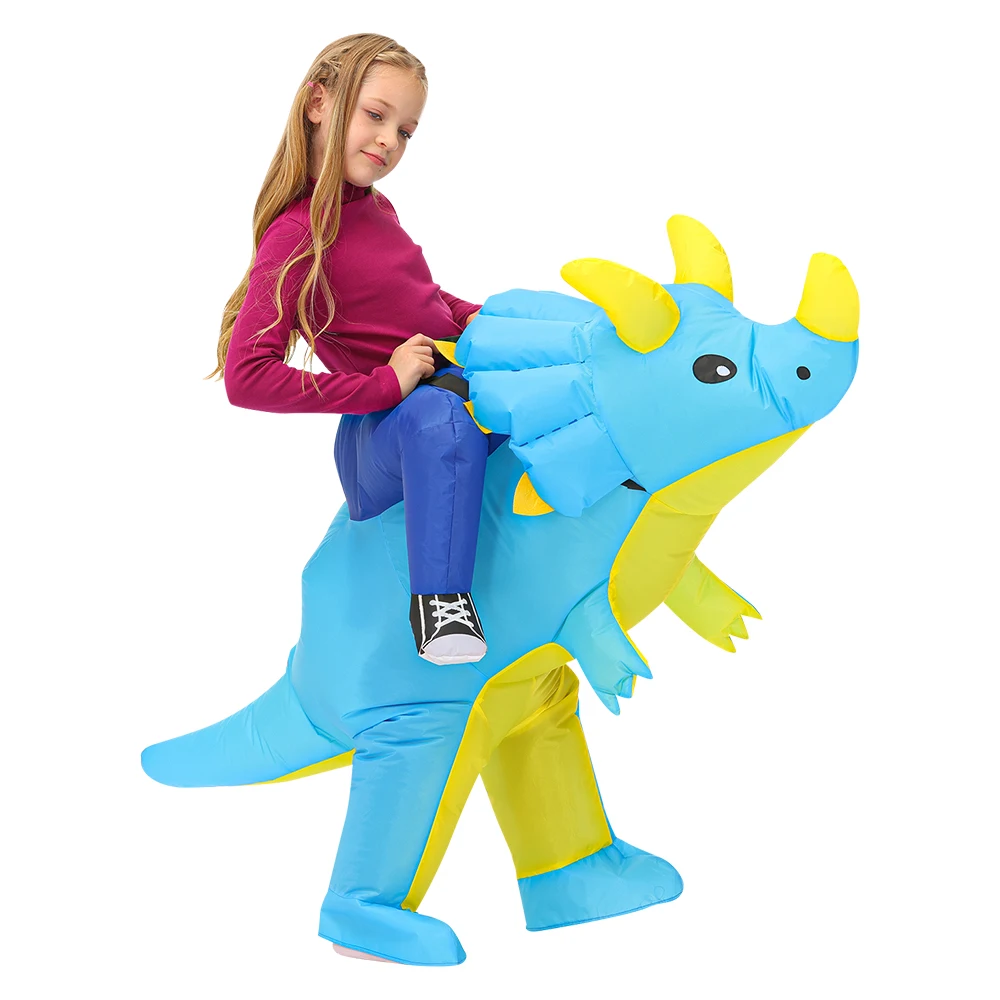 Unisex Kid's Triceratops Costumes Cartoon Character Dinosaur party Show Cosplay 