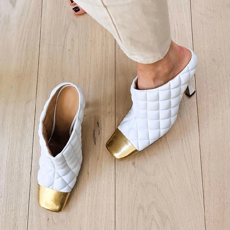 white and gold designer shoes