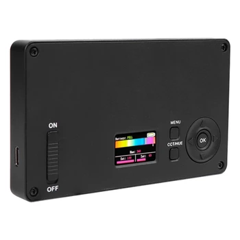 

RGB LED Portable Video Light, Built-in 1400MAh Battery, 72 LED Lights, 3000-6000K Dimmable RGB Camera Video Light,