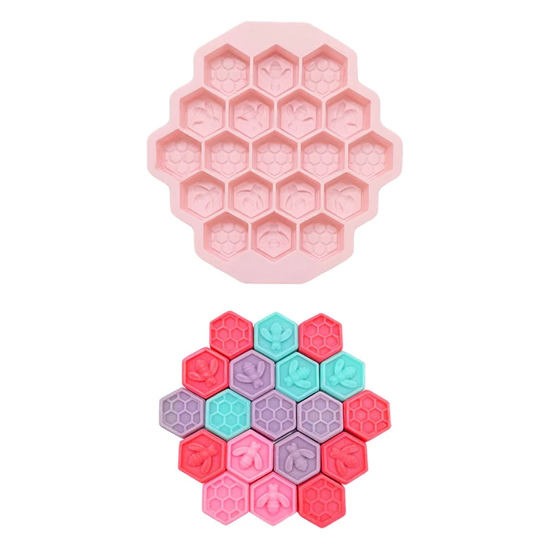 Honeycomb Soap Mold 3D Bumble Bee Stamp For Handmade Lotion Bars Honeybee  Wax Melts Bath Bomb Chocolate Dessert Decoration Tools