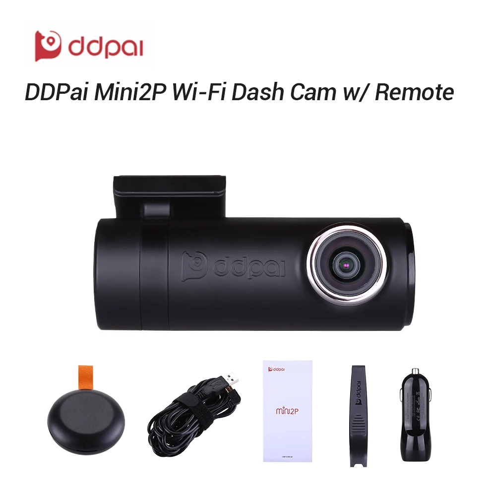 DDPai Mini2P Автомобильный видеорегистратор с искаженным объективом WiFi видеорегистратор 1440P 2K Автомобильная камера Встроенный Суперконденсатор циклическая запись WiFi dvr