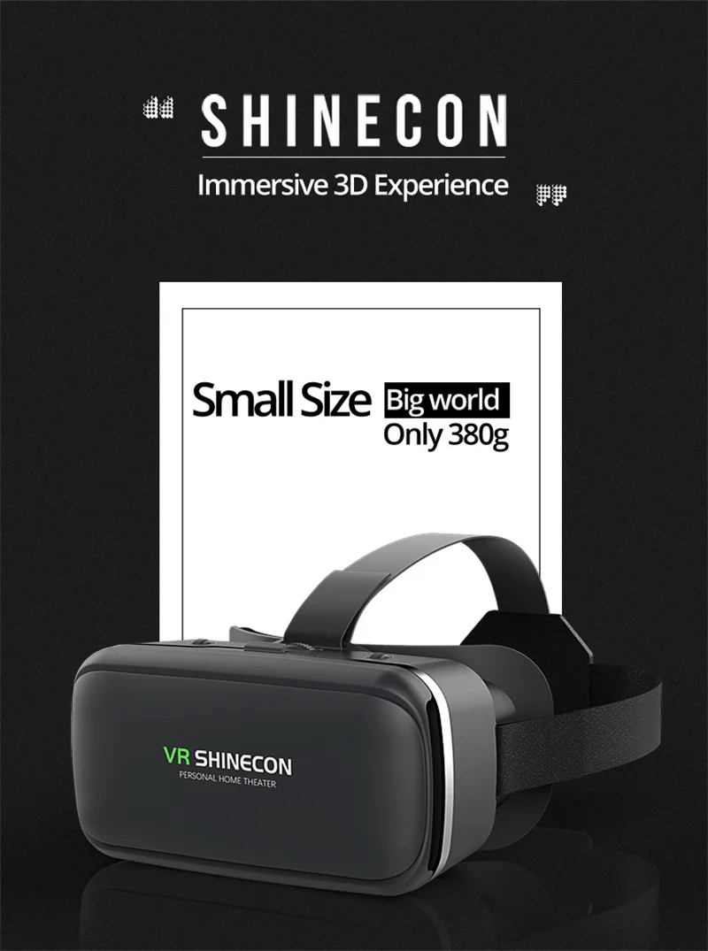 VR Shinecon 6,0 шлем виртуальной реальности очки 3 D 3d очки гарнитура шлем для iPhone Android смартфон Объектив Набор