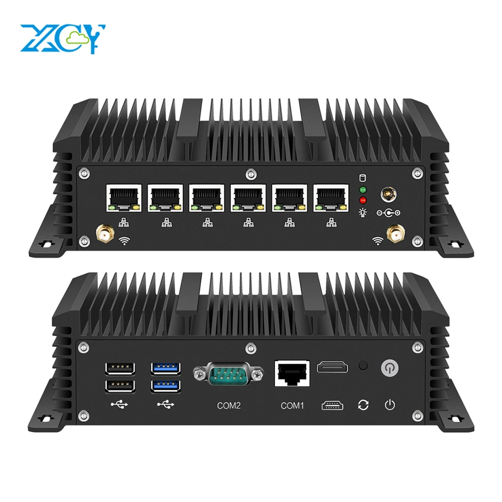 Мини ПК Xcy без кулера Intel Core i3 7100U Celeron 6 LAN 211at Gigabit Ethernet 2 * Usb 3 0 HDMI RS232 межсетевой экран