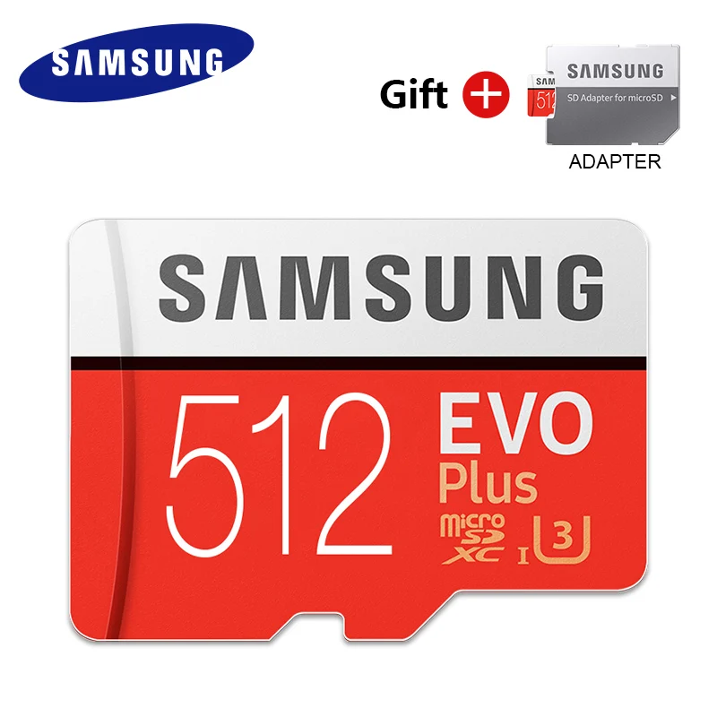 SAMSUNG TF Micro SD карта памяти MicroSD EVO Plus класс 10 U3 32 Гб 64 Гб 128 ГБ 256 Гб Смартфон планшет камера - Емкость: 512G
