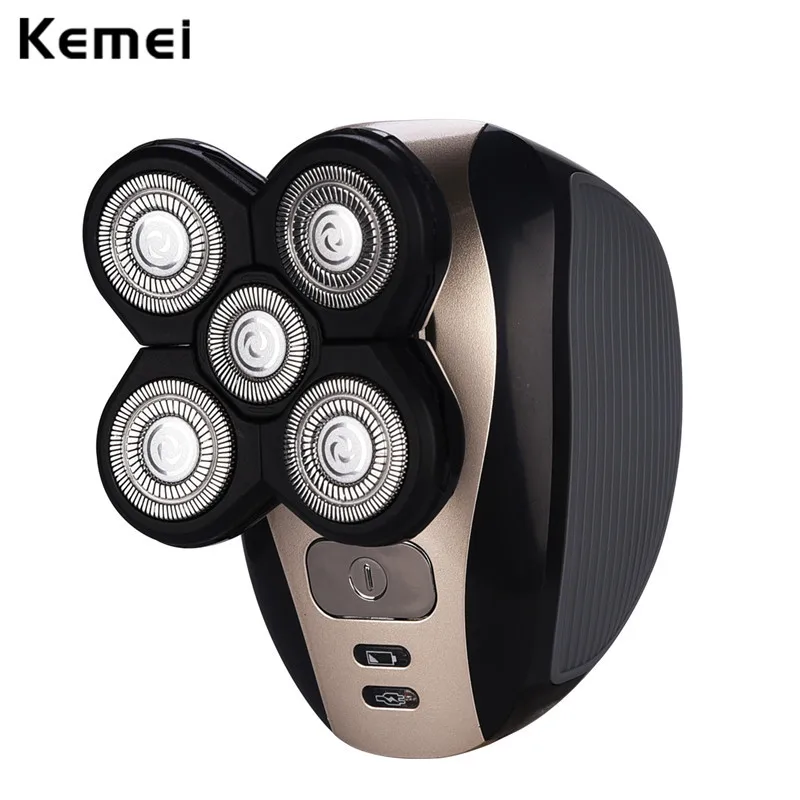 Kemei 5D плавающие головки электрическая бритва моющиеся триммеры бритвы для бороды
