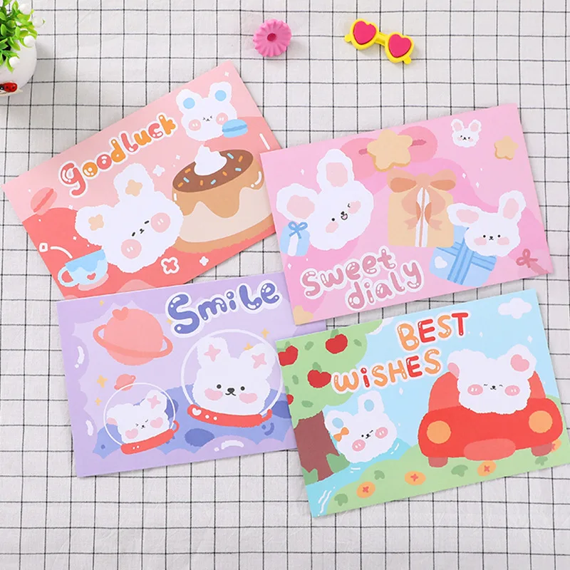 De dibujos animados lindo ins bonito conejo animal sobre Carta conjunto simple chica romántica carta de amor