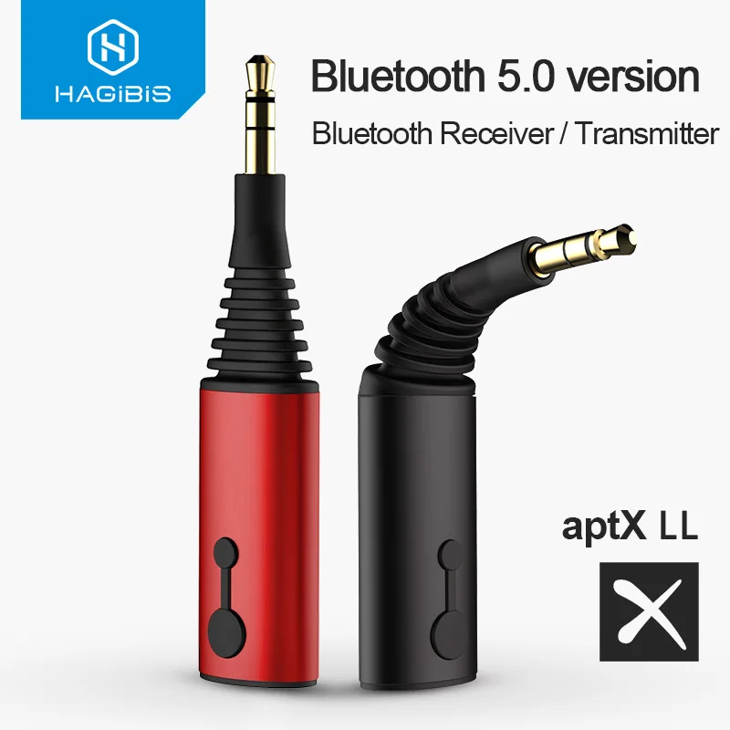 Hagibis Bluetooth Receiver Transmitter 3.5mm aptX LL 2in1 Bluetooth 5.0