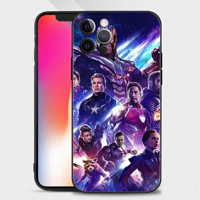 Case For Apple iPhone 13 12 11 Pro Max 13 12 Mini XS Max XR X 7 8 Plus 6 6S SE 2020 Cover Marvel Superheroes The Avengers Hero B12