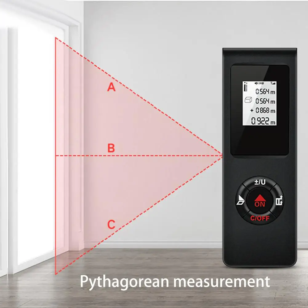 Измеритель расстояния мини USB Перезаряжаемый дальномер цифровой измерительный прибор для измерения площади объема инструменты диастиметра