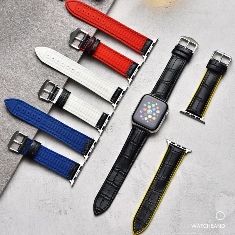 Кожаный ремешок для часов подходит для Apple watch series 40 мм 44 яблоко стол 5 38 мм, 42 мм, iwatch, версия 4/3/2/1 замена силиконовый ремешок
