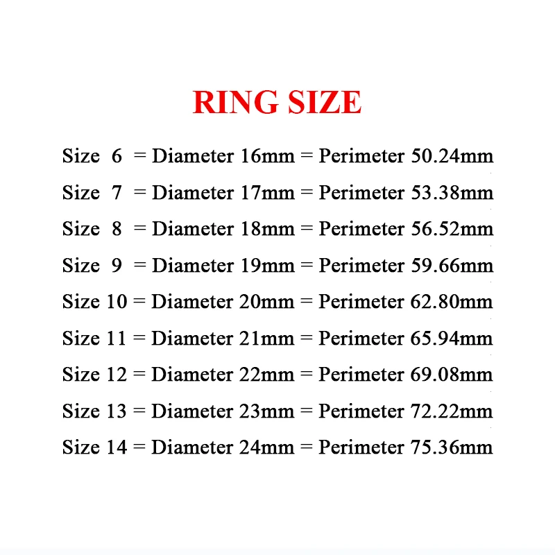 Ring Size Chart