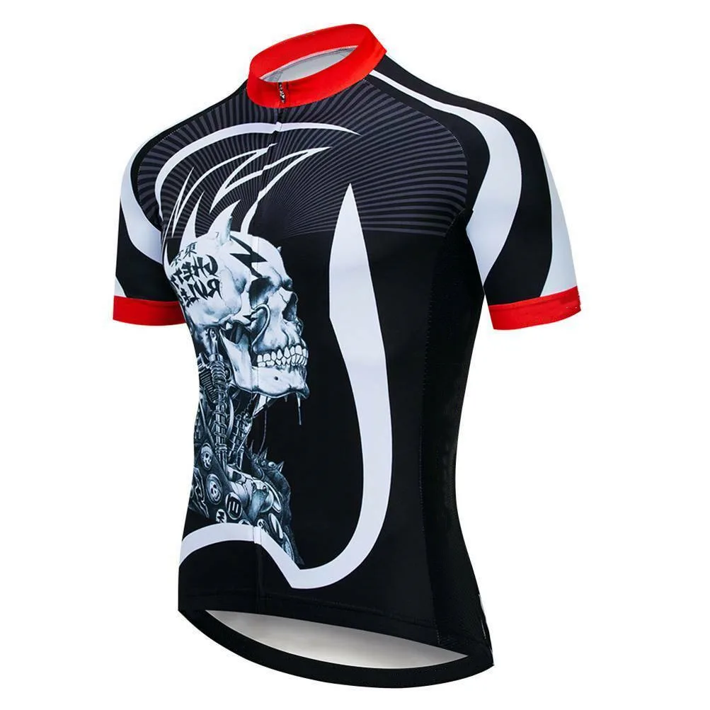 thumbnail image 1 of Maillot de carreras de verano con cremallera completa, ajustado, de manga corta, ropa de ciclismo profesional para exteriores, camisetas de bicicleta con bolsillo, 1 of 5