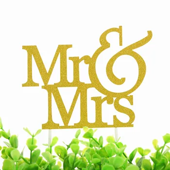 

Mr & Mrs Cake Topper Love Wedding Cake Flags Glittler Wedding Engagement Party Cake Baking Decor Wedding Cake Flags 20pcs/lot