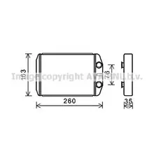 Heater radiator for Fiat Bravo All 08 AVA QUALITY COOLING FT6395