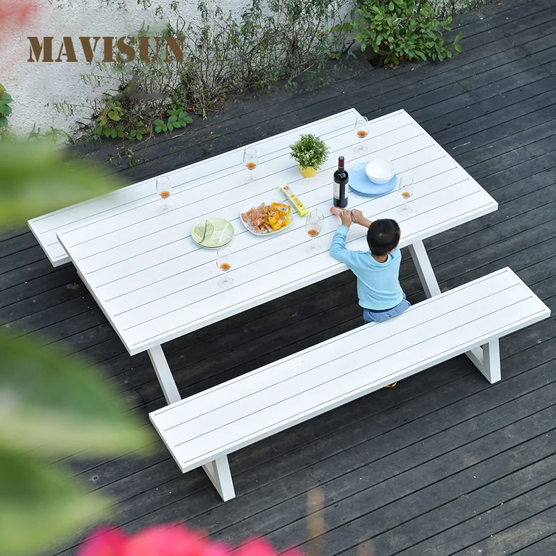 Nordic Model Park Bench Garden Furniture Set Waiting Park Chairs And Table Personality Patio Sturdy Plastic Terrace Shop Bench