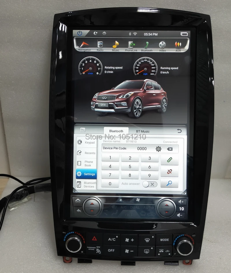 Ouchuangbo мультимедиа радио рекордер для Infiniti QX50 EX25 Ex35 EX37 поддержка 12,1 дюймов Tesla вертикальный экран 2 Гб+ 32 ГБ