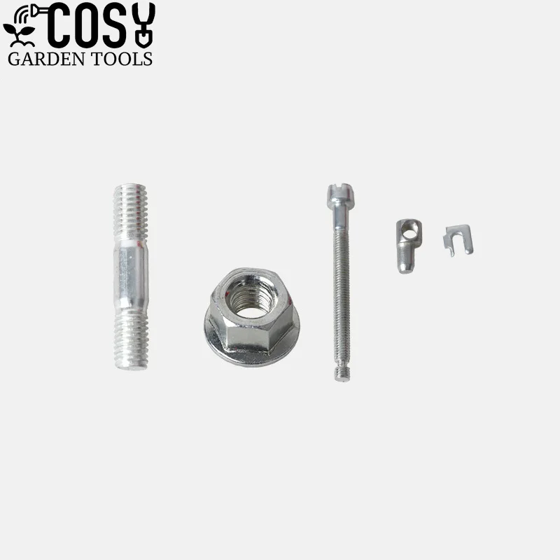 Chain Saw Adjustment Screw Tensioner Engine Bar Nuts Studs Kit For