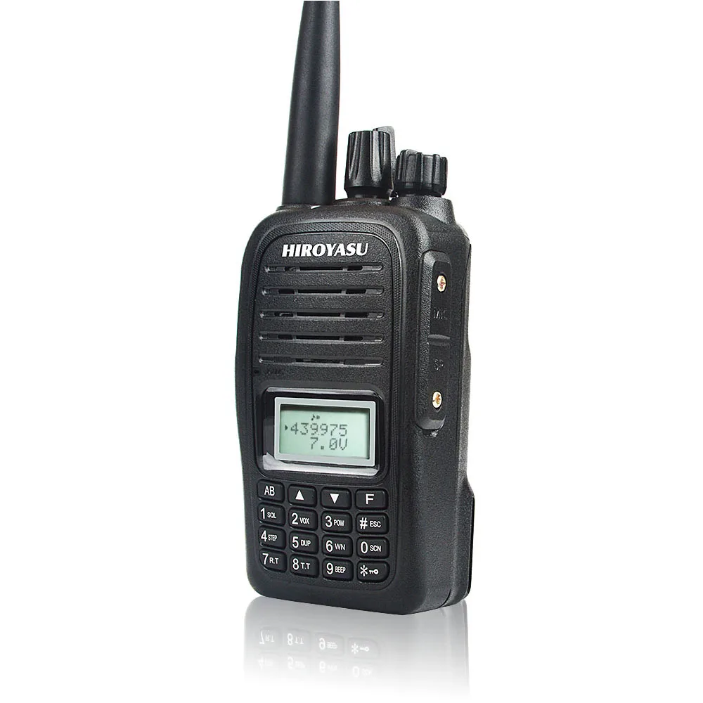 Водонепроницаемая портативная рация IP67 Двухдиапазонная рация UHF VHF FM Двухстороннее радио для пеших прогулок, кемпинга, приключений на открытом воздухе