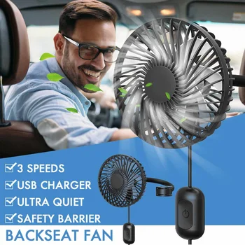 

5V 3 Speed Car Fan Portable Vehicle Truck 360 Degree Auto Cooling Cooler Energy Saving Car Cooler Mini Electric Car Fan USB Plug