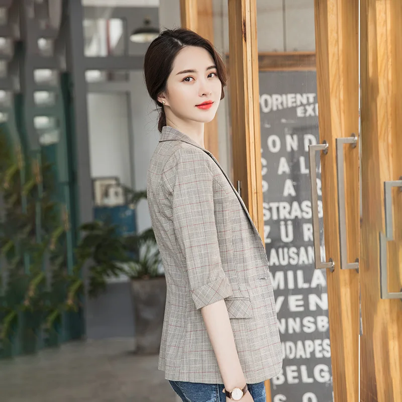 

Small Suit WOMEN'S Coat Spring And Autumn 2018 New Style Retro Plaid British Style CHIC Online Celebrity Pattern Suit