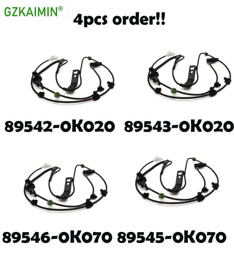 

Датчик скорости колес ABS Set4, задний правый левый 89542-0K020 89543-0K020 89546-0K070 89545-0K070 для Hilux Vigo